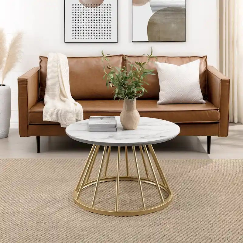 Moderner, runder Couchtisch, 76 cm Durchmesser