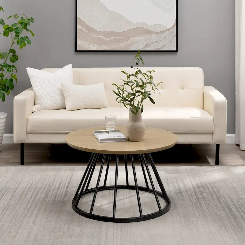 Moderner, runder Couchtisch, 76 cm Durchmesser
