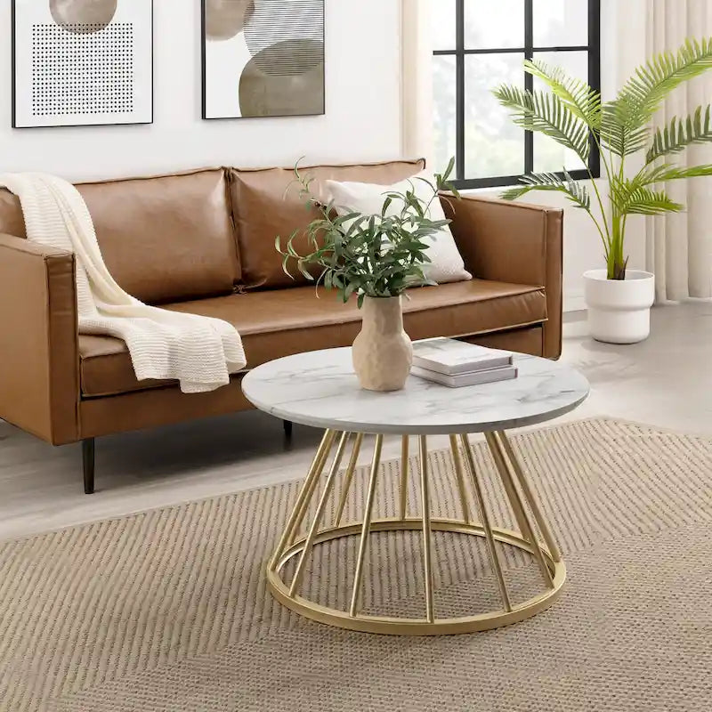 Moderner, runder Couchtisch, 76 cm Durchmesser