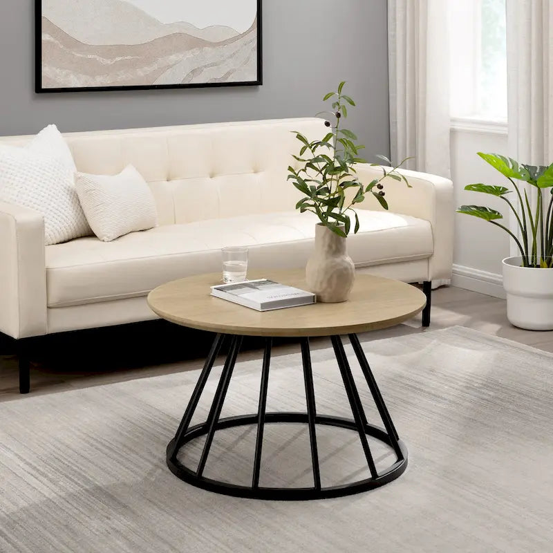 Moderner, runder Couchtisch, 76 cm Durchmesser