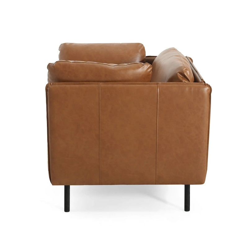 Brauner 39" Moderner Akzent-Loungesessel mit Metallbeinen