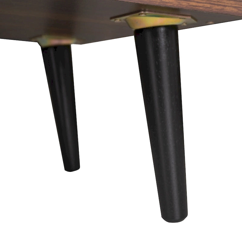 63 Mid Century TV-Ständer mit 2 Schränken und offenen Fächern, Entertainment Center für Fernseher bis 70 Zoll, TV-Konsole
