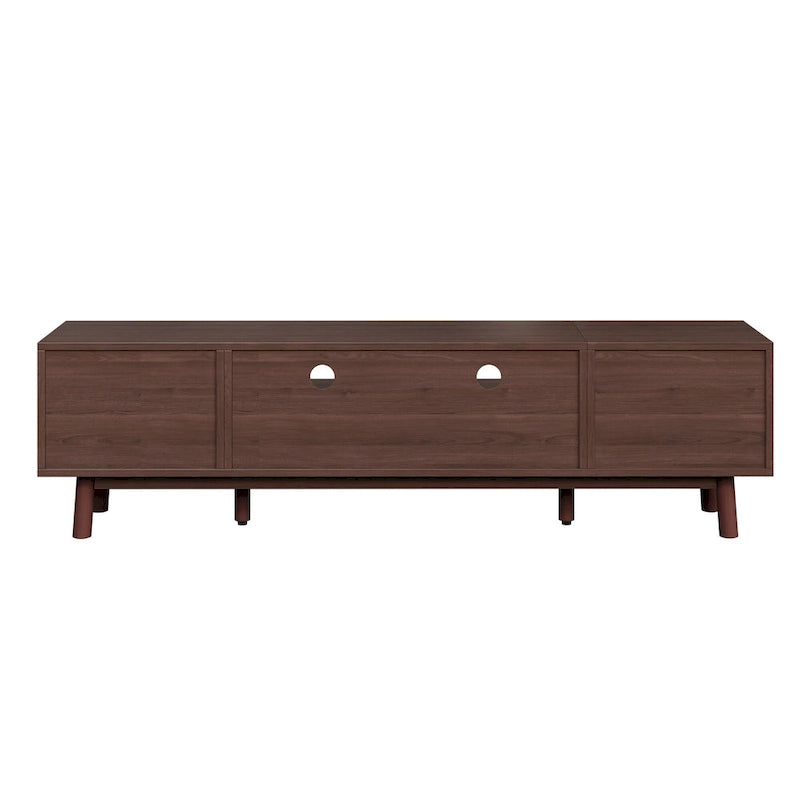 TV-Schrank aus Holz mit Rattan-Schubladen für Fernseher bis 75"