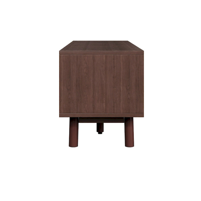 TV-Schrank aus Holz mit Rattan-Schubladen für Fernseher bis 75"