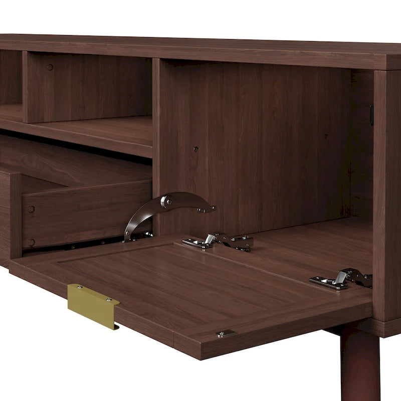 TV-Schrank aus Holz mit Rattan-Schubladen für Fernseher bis 75"