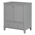 76 cm Badezimmer-Waschtischunterschrank mit Türen, Schubladen und verstellbarem Einlegeboden