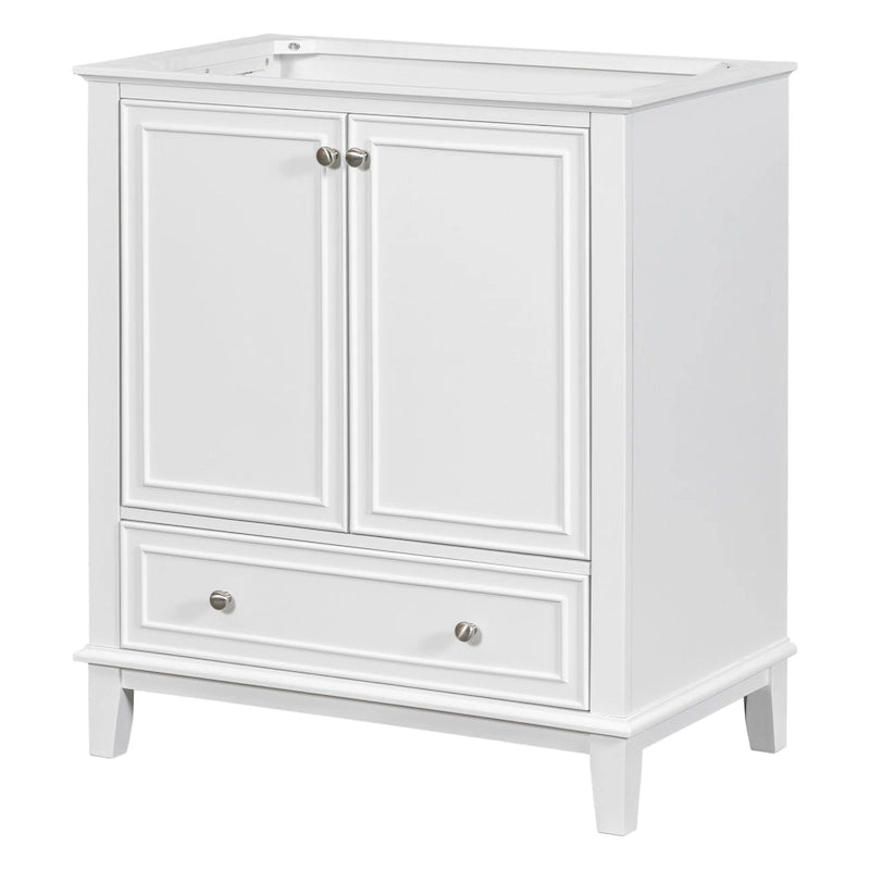 76 cm Badezimmer-Waschtischunterschrank mit Türen, Schubladen und verstellbarem Einlegeboden