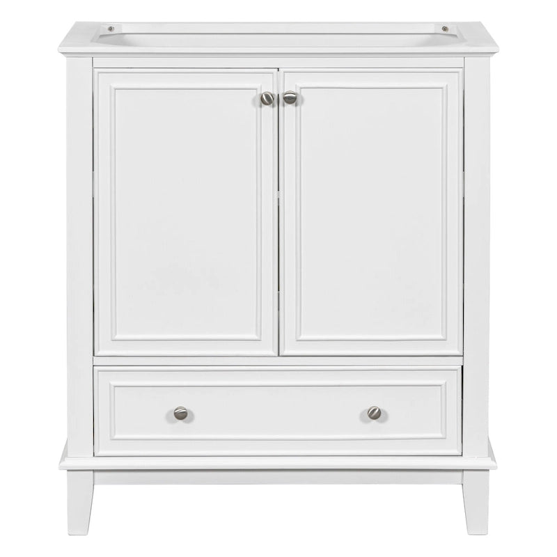 76 cm Badezimmer-Waschtischunterschrank mit Türen, Schubladen und verstellbarem Einlegeboden