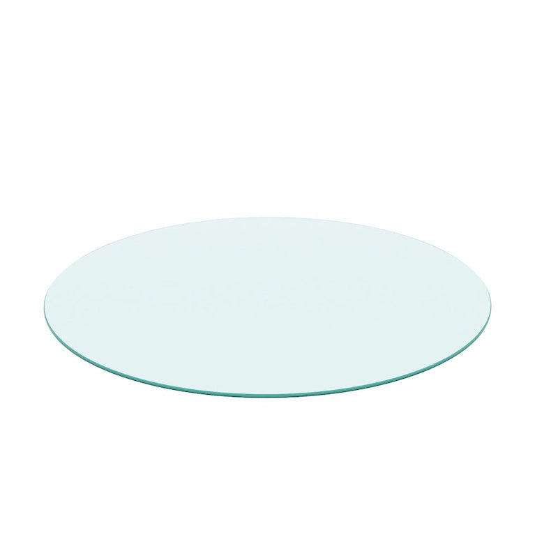 35,8" runde Tischplatte aus gehärtetem Glas mit polierter Kante