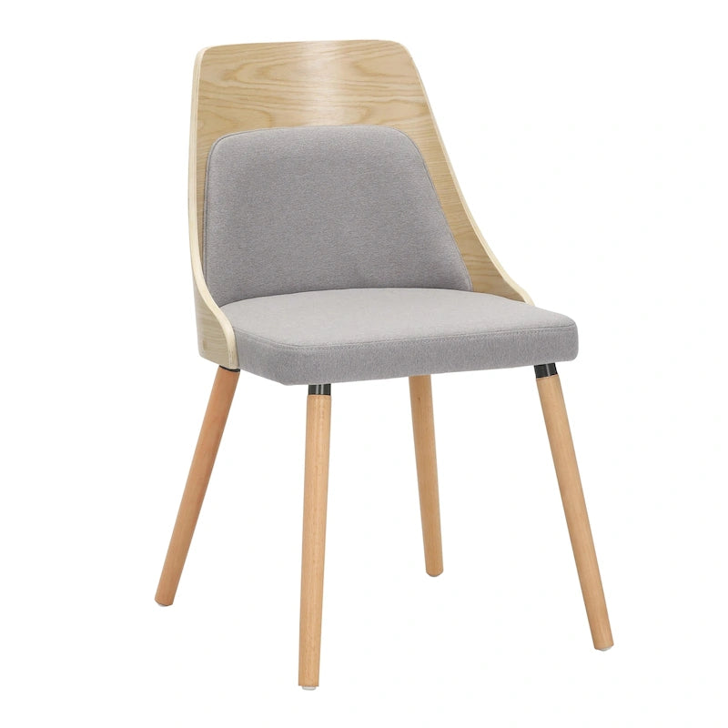 Mid-Century Stuhl mit konisch zulaufenden Holzbeinen (2er-Set)