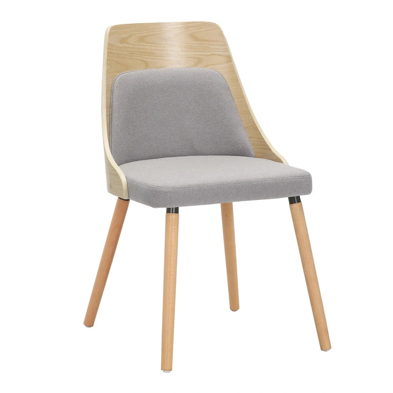 Mid-Century Stuhl mit konisch zulaufenden Holzbeinen (2er-Set)