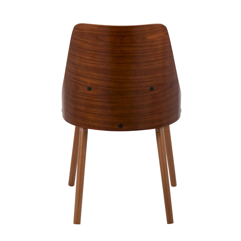 Mid-Century Stuhl mit konisch zulaufenden Holzbeinen (2er-Set)