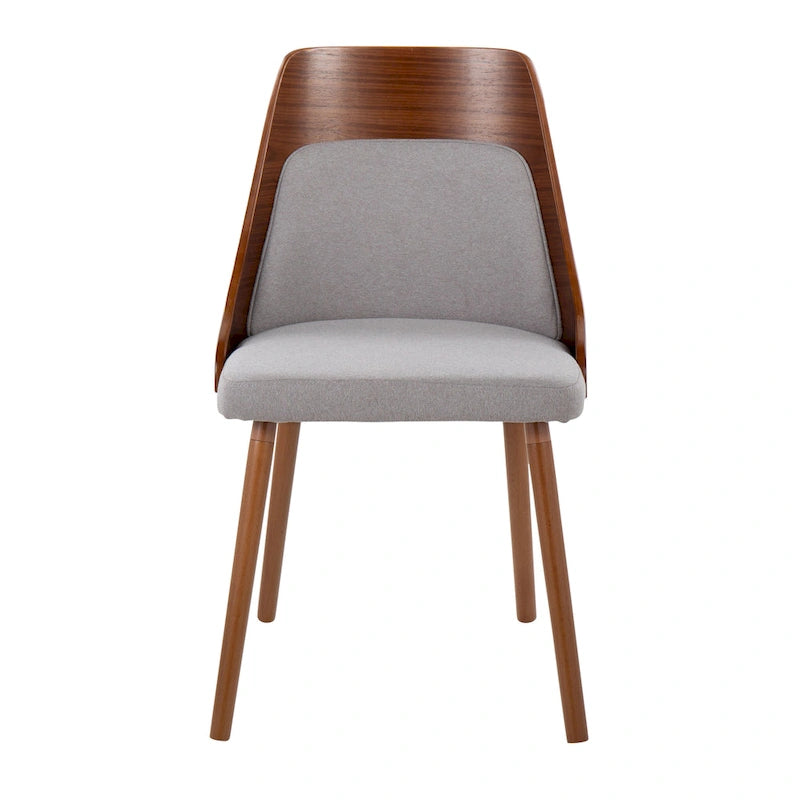 Mid-Century Stuhl mit konisch zulaufenden Holzbeinen (2er-Set)