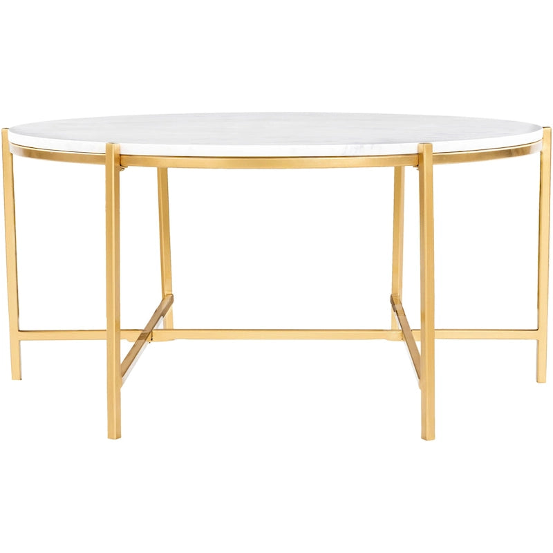 Moderner handgefertigter Couchtisch aus Marmor und mattem Metall