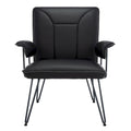 Mid-Century Modern Kunstleder Sessel - 29Bx28Tx33H