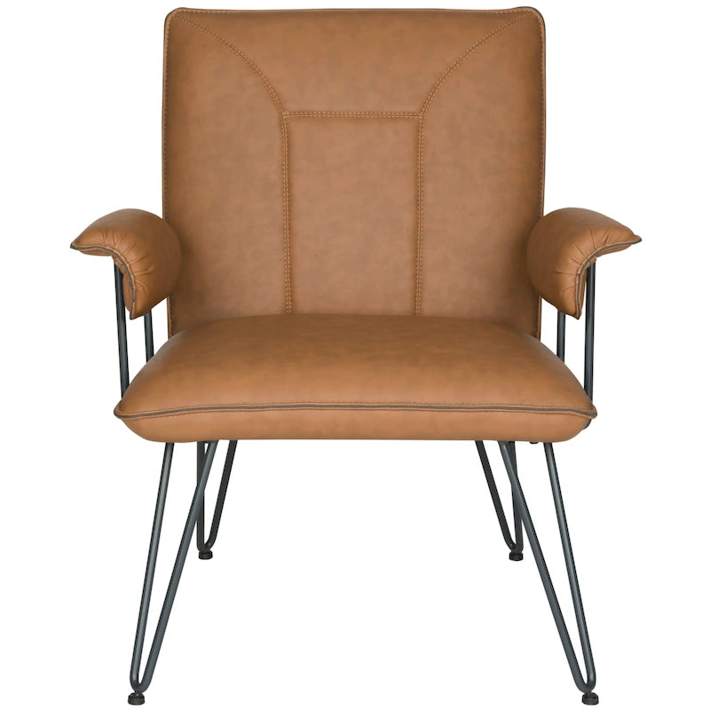 Mid-Century Modern Kunstleder Sessel - 29Bx28Tx33H