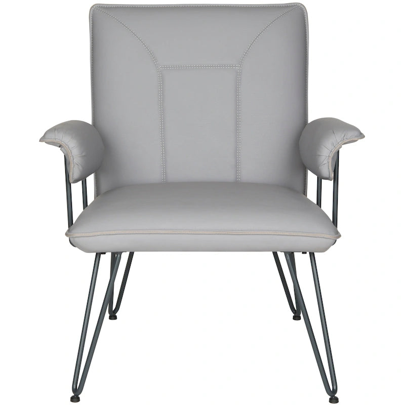 Mid-Century Modern Kunstleder Sessel - 29Bx28Tx33H