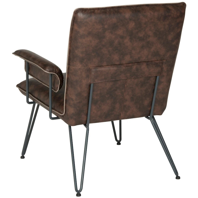 Mid-Century Modern Kunstleder Sessel - 29Bx28Tx33H