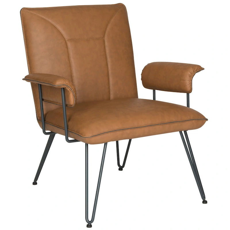 Mid-Century Modern Kunstleder Sessel - 29Bx28Tx33H