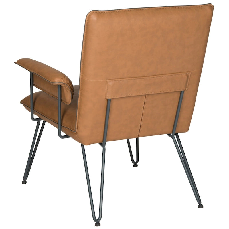 Mid-Century Modern Kunstleder Sessel - 29Bx28Tx33H