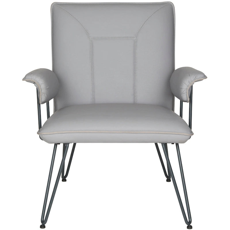 Mid-Century Modern Kunstleder Sessel - 29Bx28Tx33H