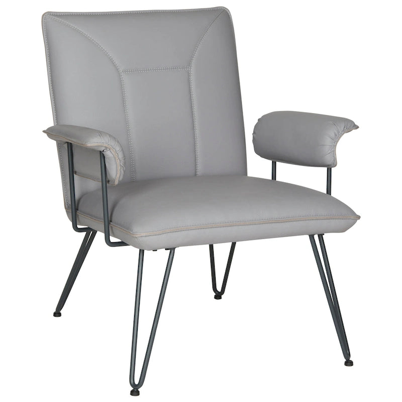 Mid-Century Modern Kunstleder Sessel - 29Bx28Tx33H