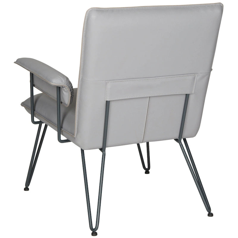 Mid-Century Modern Kunstleder Sessel - 29Bx28Tx33H