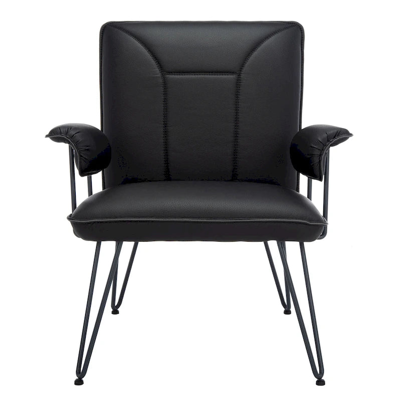 Mid-Century Modern Kunstleder Sessel - 29Bx28Tx33H