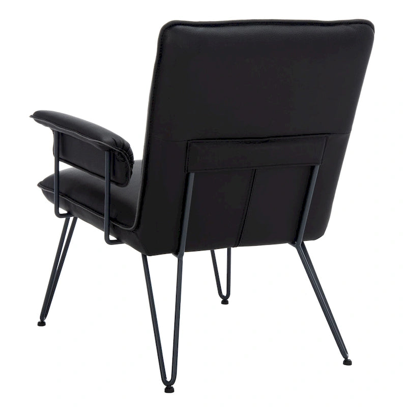 Mid-Century Modern Kunstleder Sessel - 29Bx28Tx33H