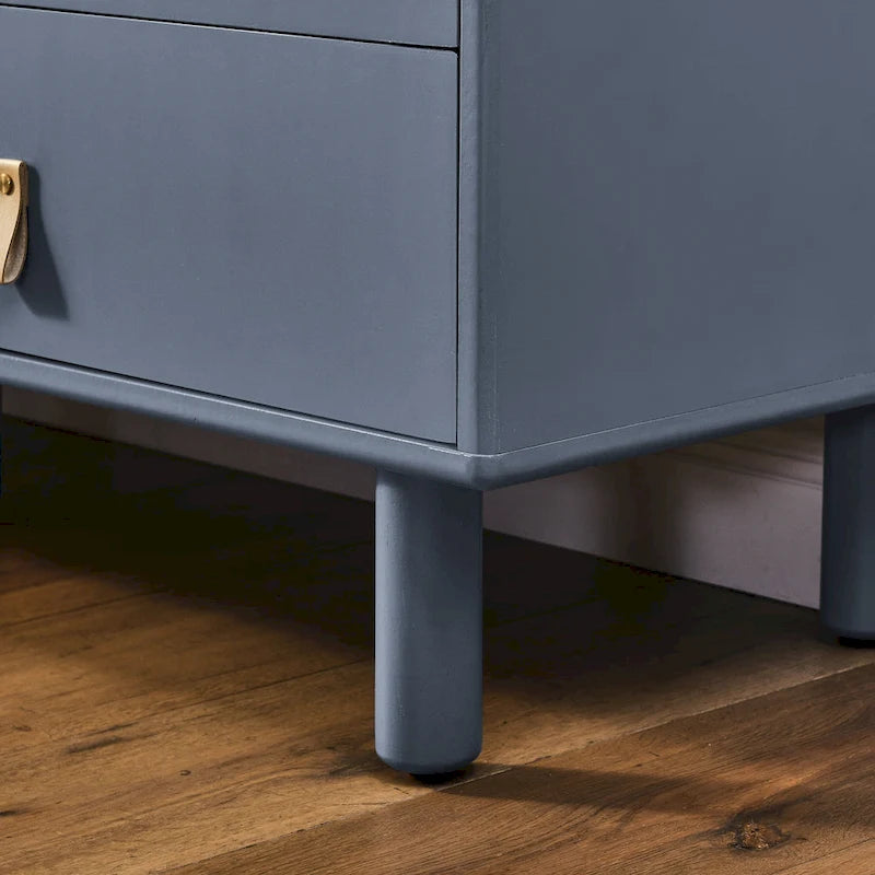 TV-Schrank mit Schublade, Tür und Ledergriff