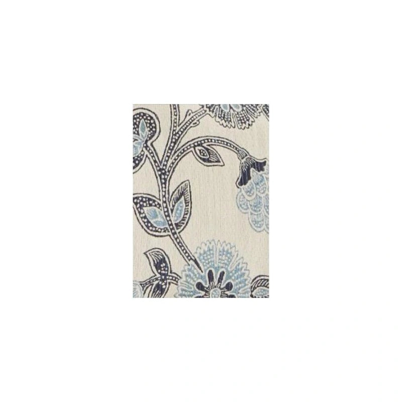 Akzentstuhl in Indigocreme und Blau mit Paisley-Muster