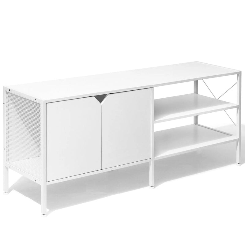 TV-Schrank Lowboard mit Aufbewahrungsschrank - 140B x 40T x 61H cm