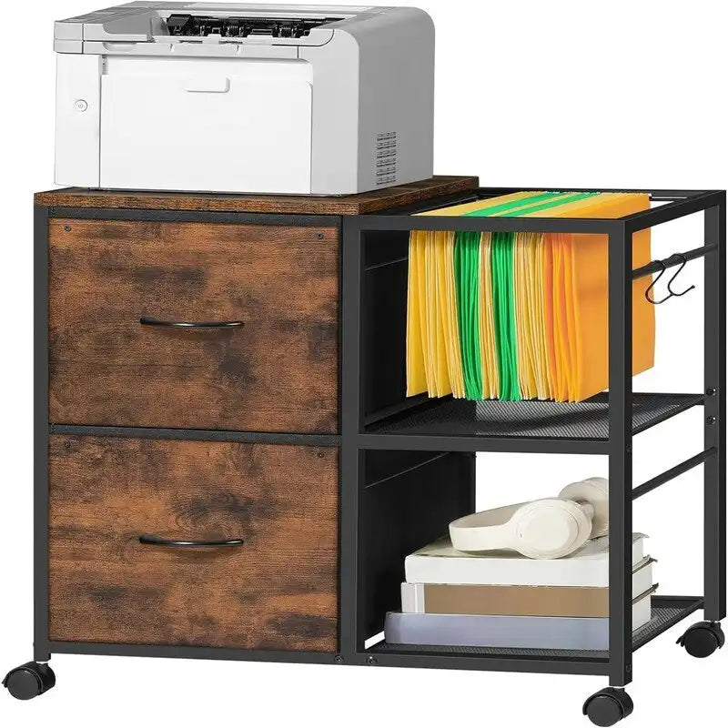 Aktenschrank 2 Stoffschubladen Lateralschrank passt für A4 oder Letter Format – 15,4T x 27,9B x 25,8H