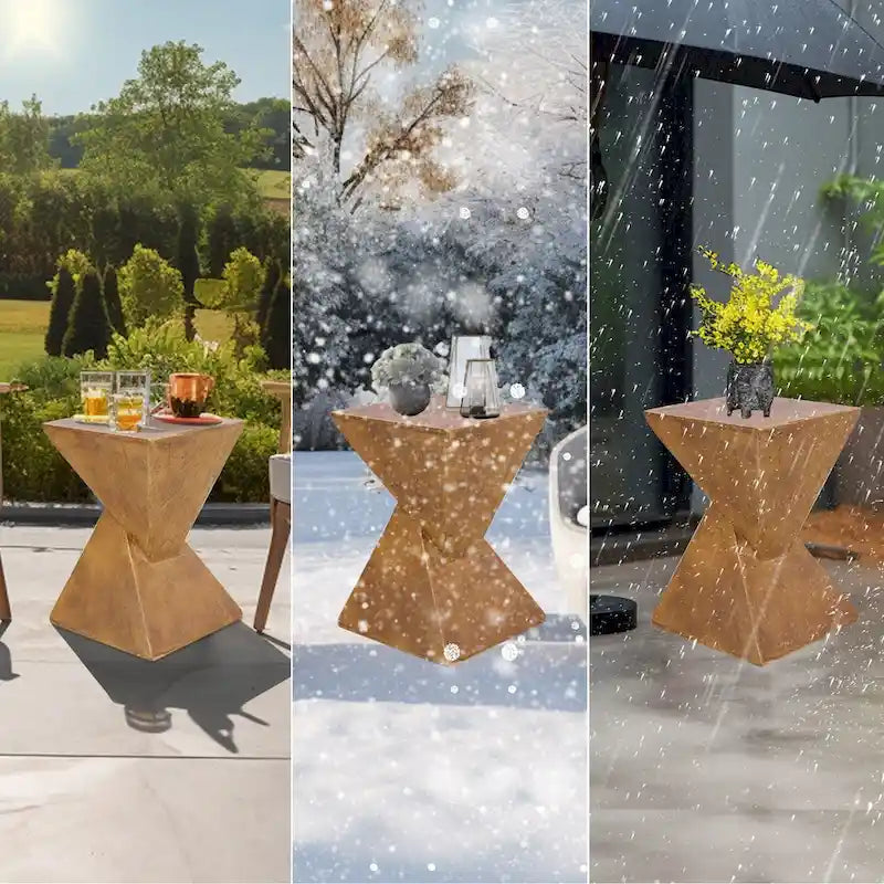 Moderner leichter Betoneckbeistelltisch Beistelltisch Garten Terrasse - 30x30x46cm