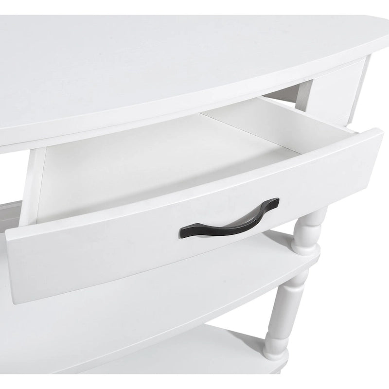 3-stöckiger dreieckiger Eckschrank mit Massivholzbeinen – 86L x 51B x 88H cm
