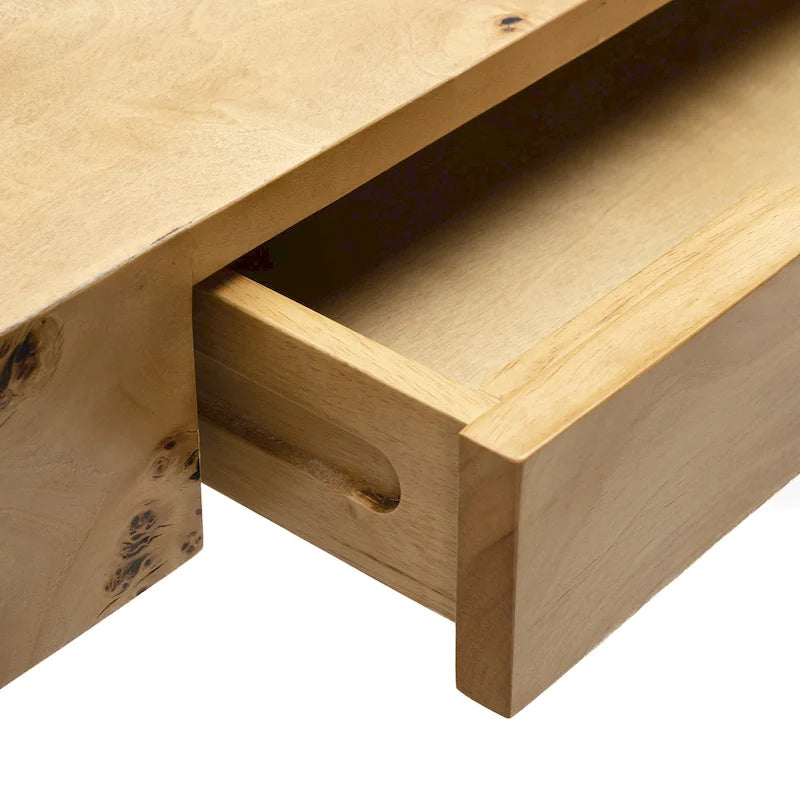 49" Ahornmaser Konsolenschreibtisch Moderner Schminktisch mit Stauraum