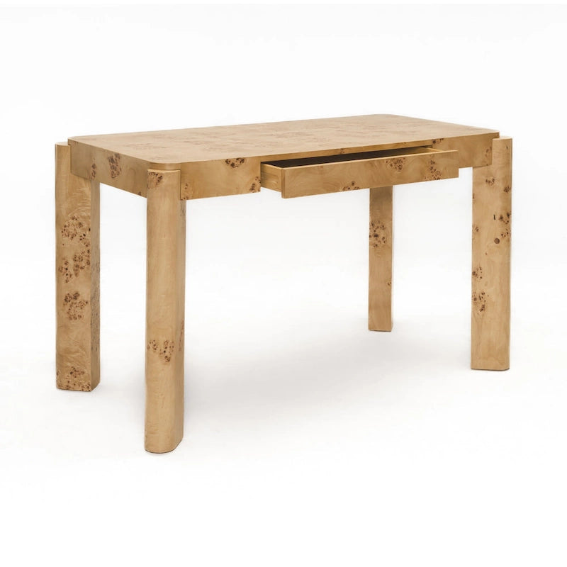 49" Ahornmaser Konsolenschreibtisch Moderner Schminktisch mit Stauraum