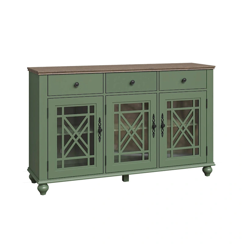 55 Vintage-Küchenanrichte mit Schubladen – 140 cm breit