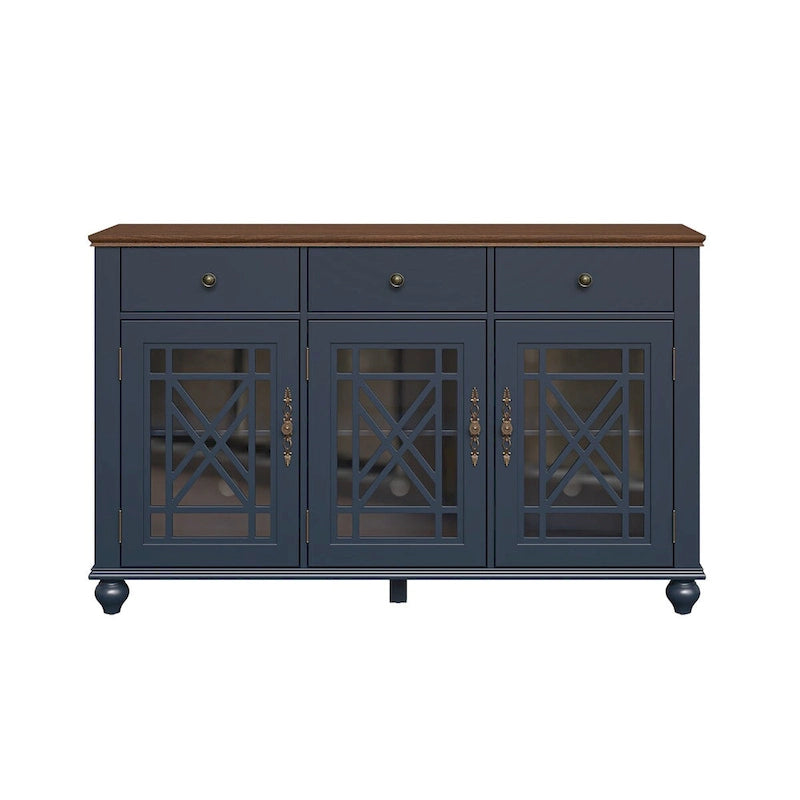 55 Vintage-Küchenanrichte mit Schubladen – 140 cm breit