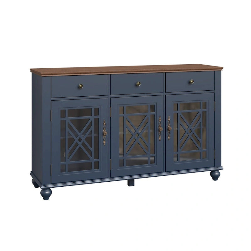 55 Vintage-Küchenanrichte mit Schubladen – 140 cm breit